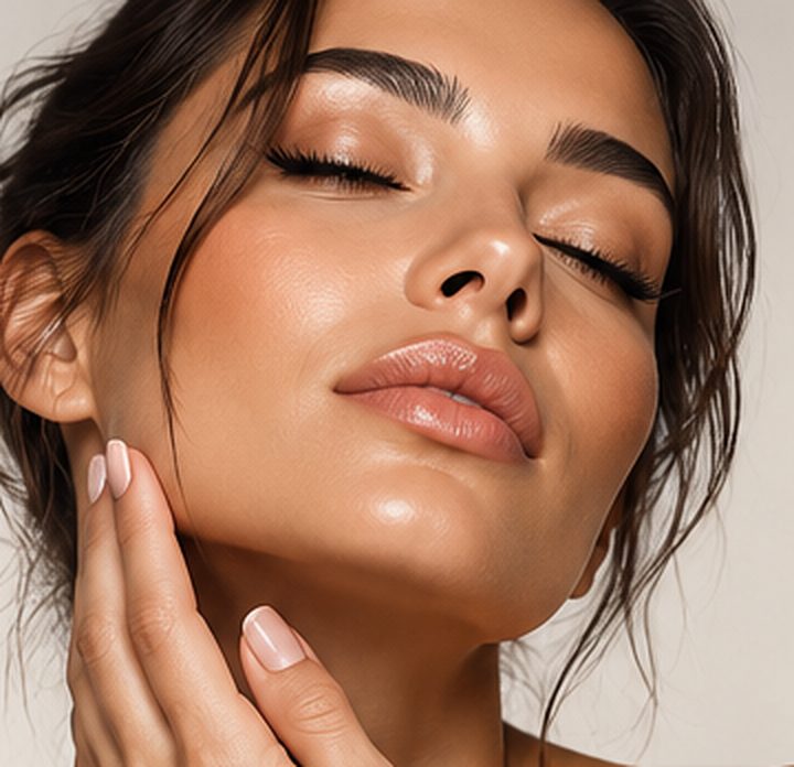 Woman with glowing, healthy skin